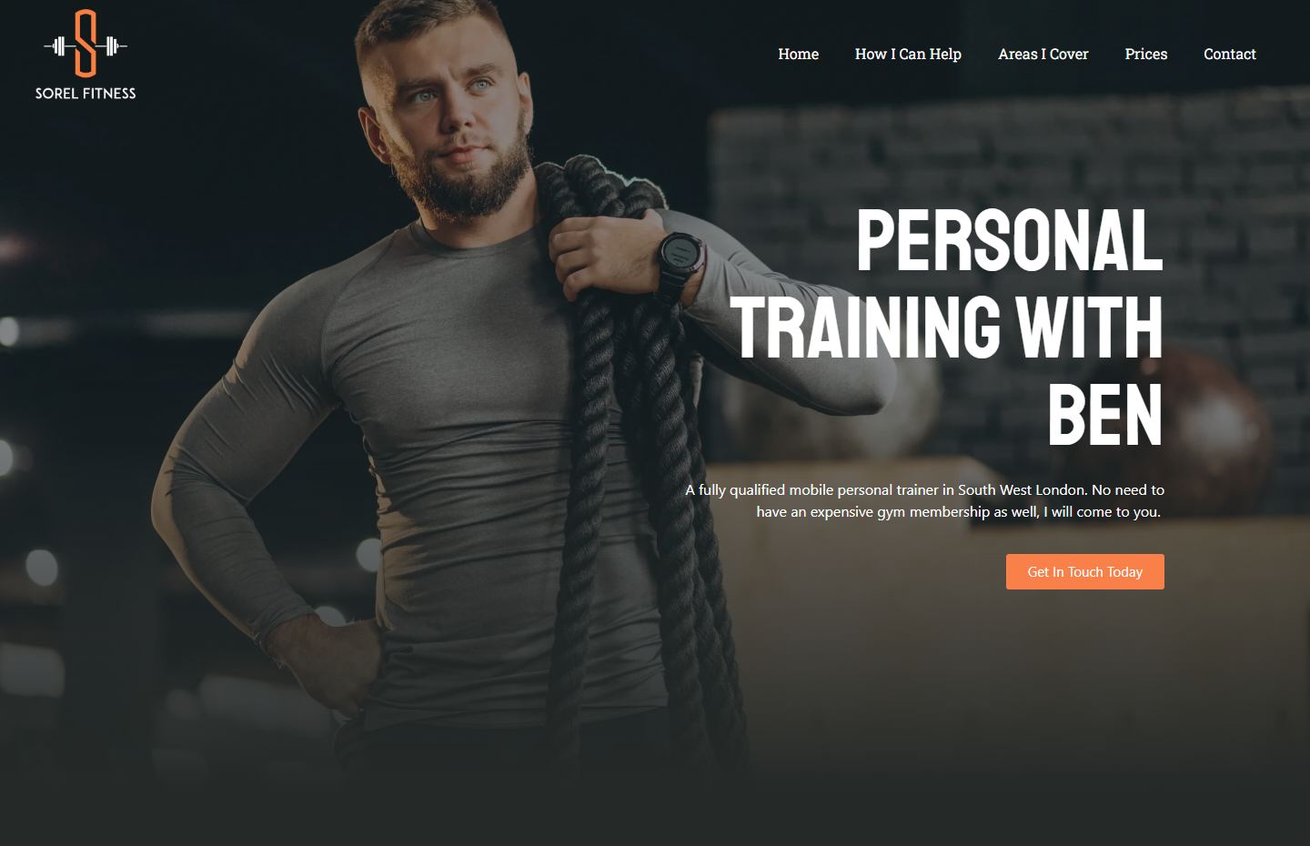 The Sorel Fitness homepage