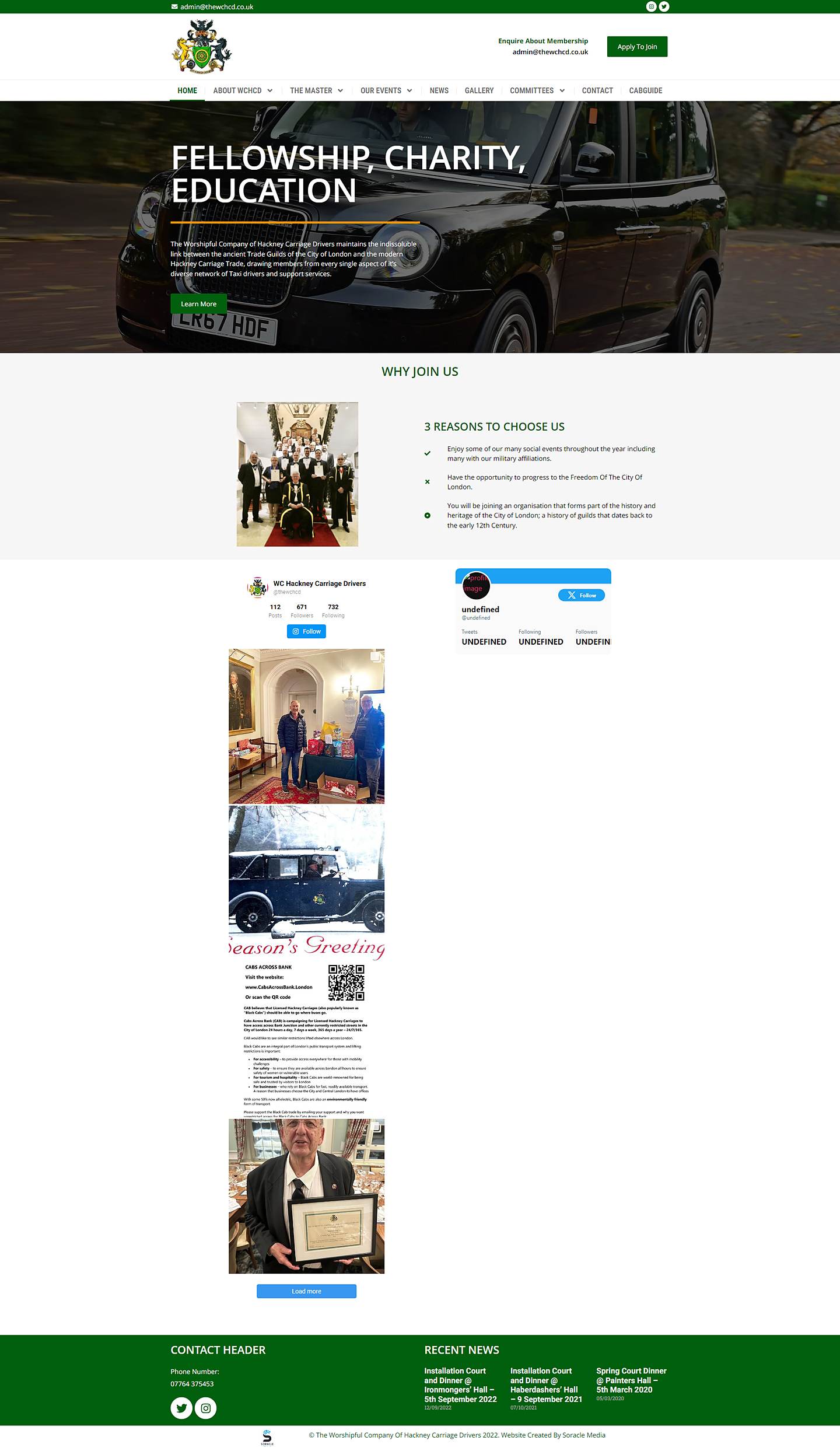 The WCHCD website, full length